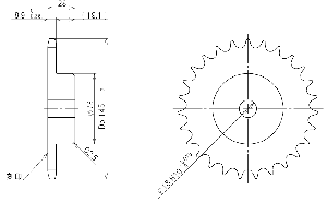 Nhông (Chain Wheel) TSUBAKI RS50-1B27TQ-H030N